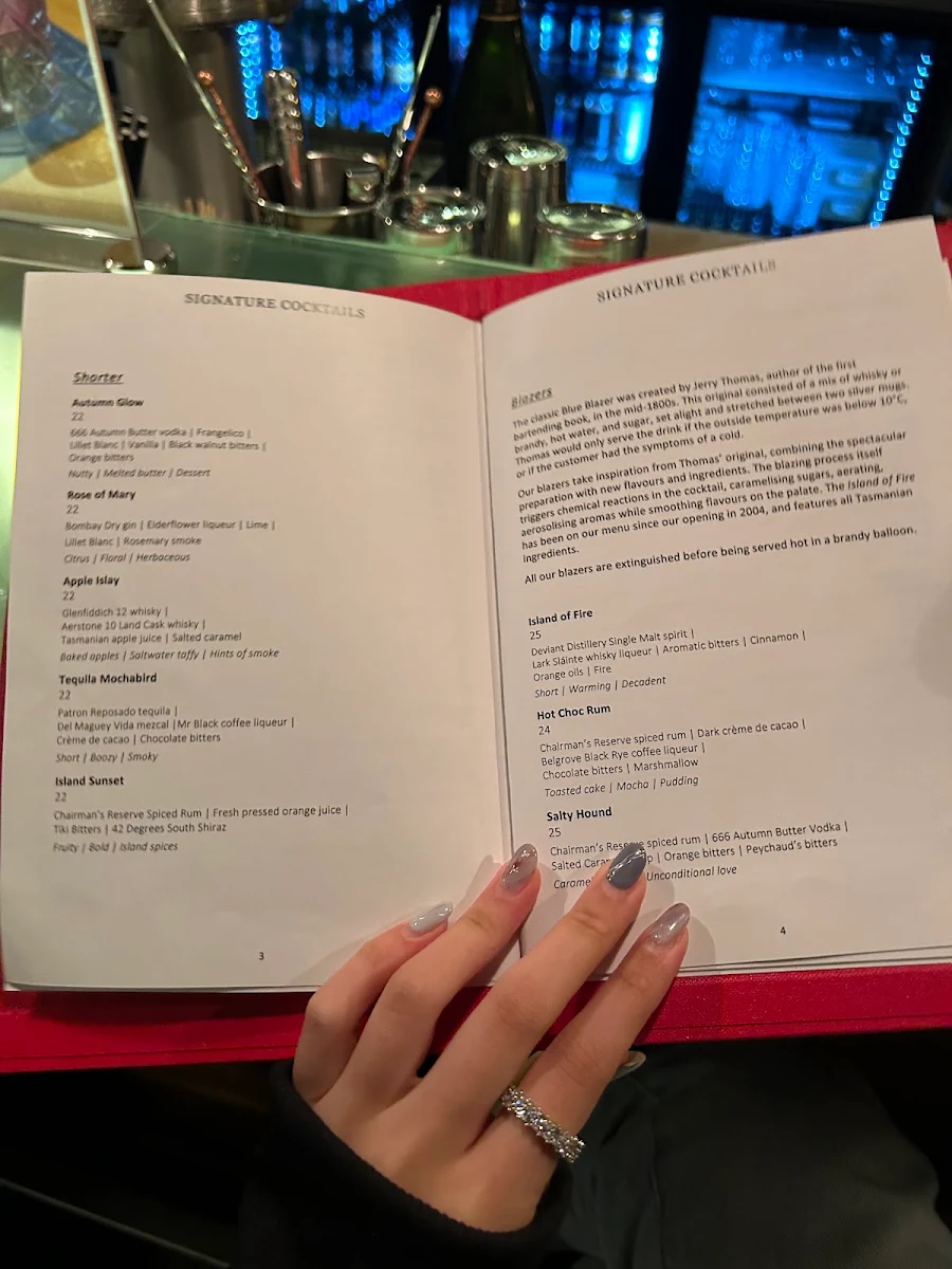 Menu, IXL Long Bar