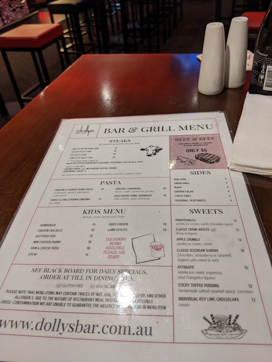 Menu, Hibiscus Tavern