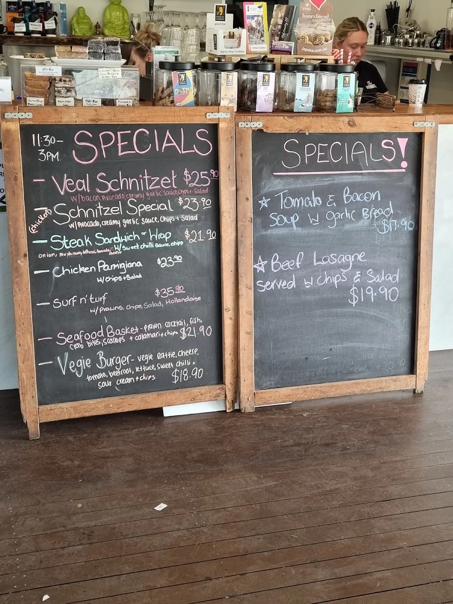 Menu, Waterfall Cafe