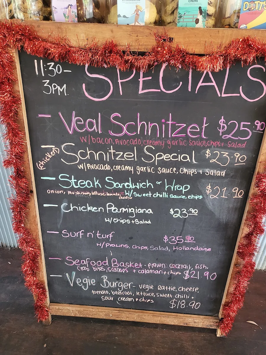 Menu, Waterfall Cafe