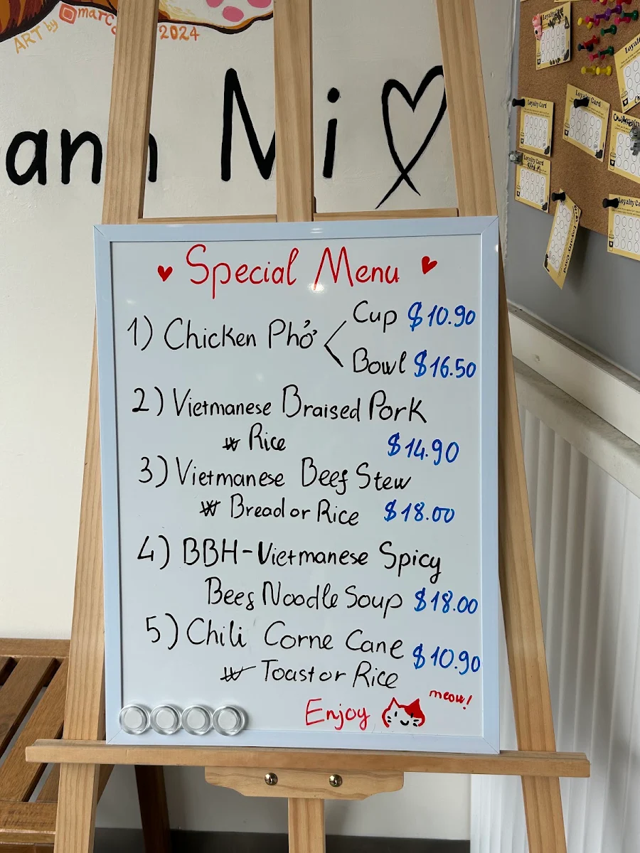 Menu, Dang Good Cafe