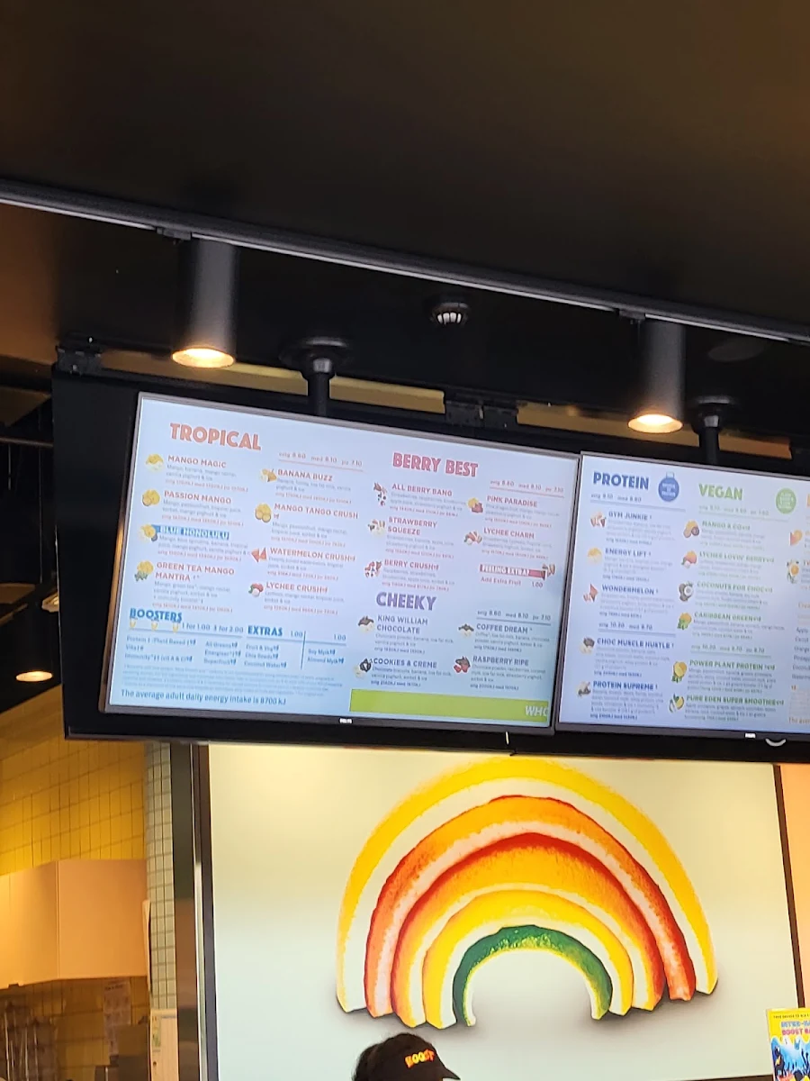 Menu, Zambrero Box Hill