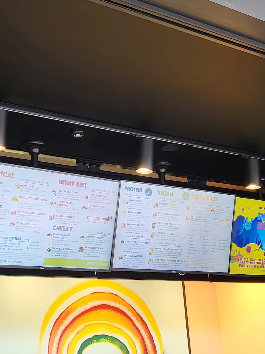 Menu, Zambrero Box Hill