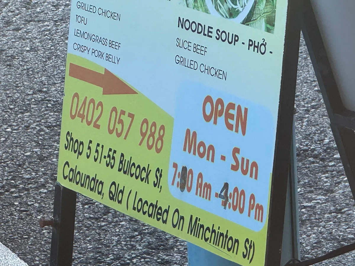 Menu, Banh Mi Cafe Express