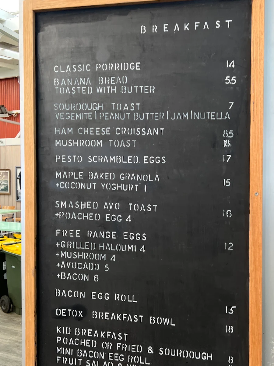 Menu, The Navy Bear