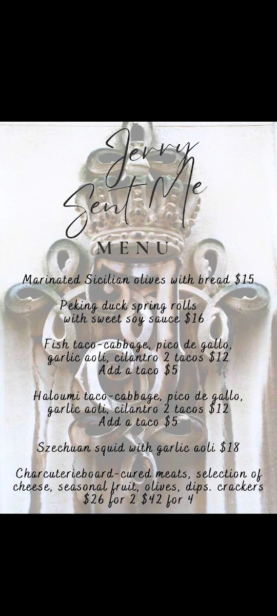 Menu, Jerry sent me