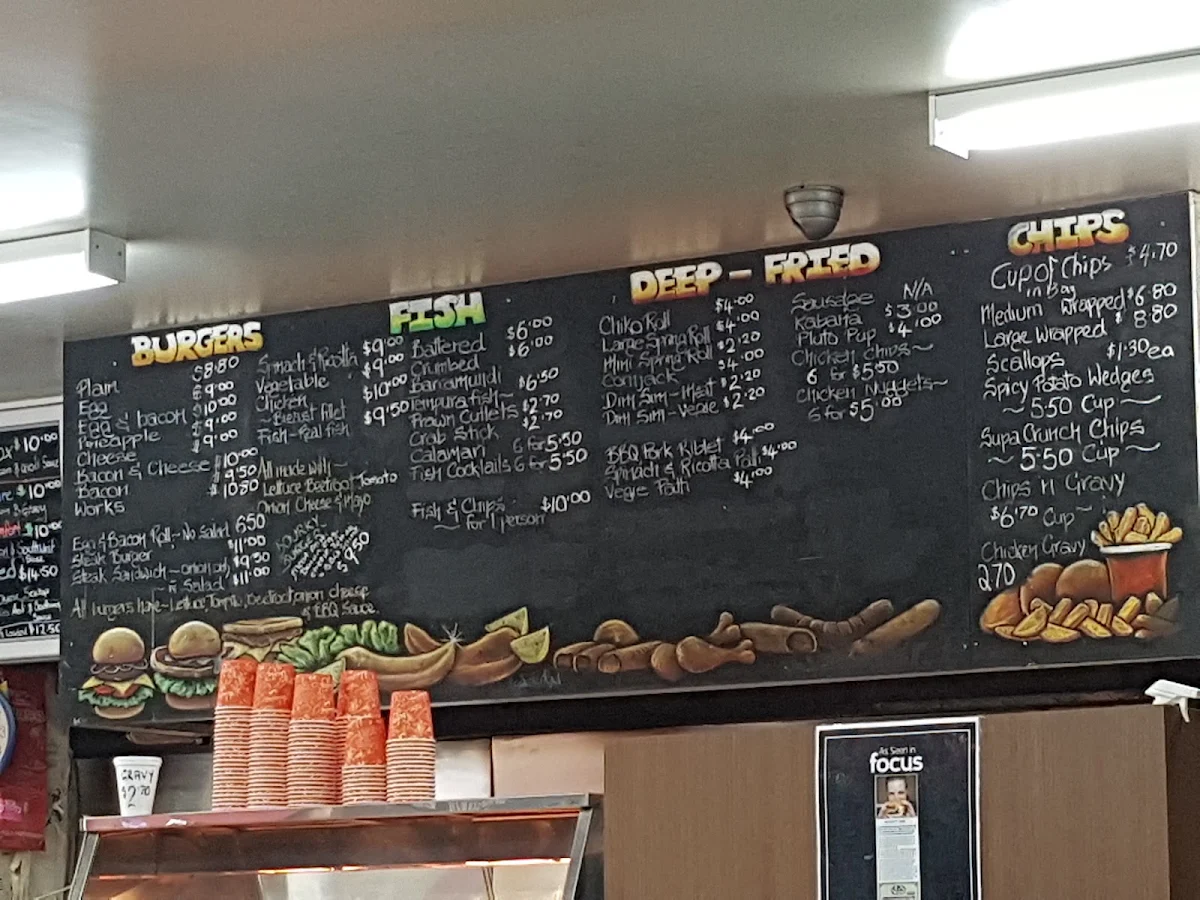 Menu, Neville's Store