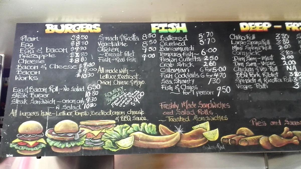 Menu, Neville's Store