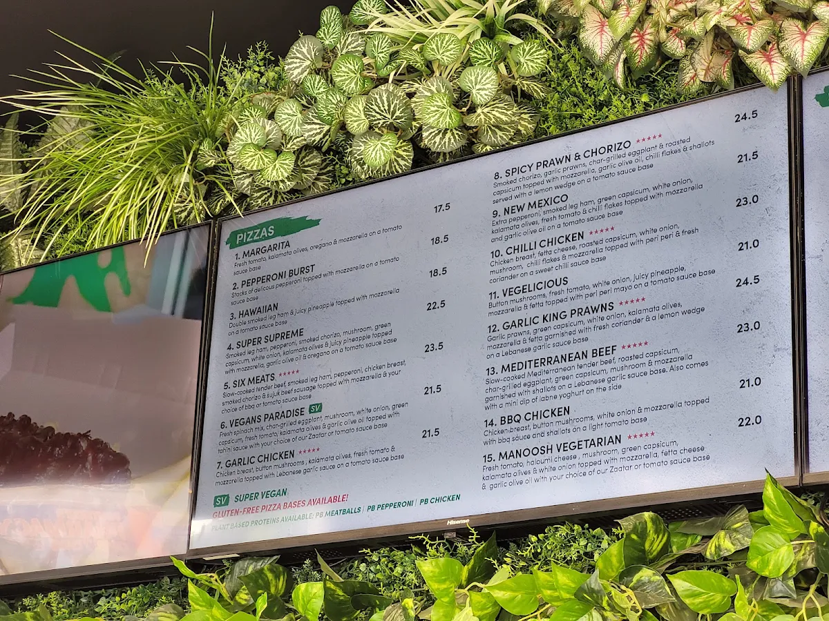 Menu, OOSHMAN Marrickville