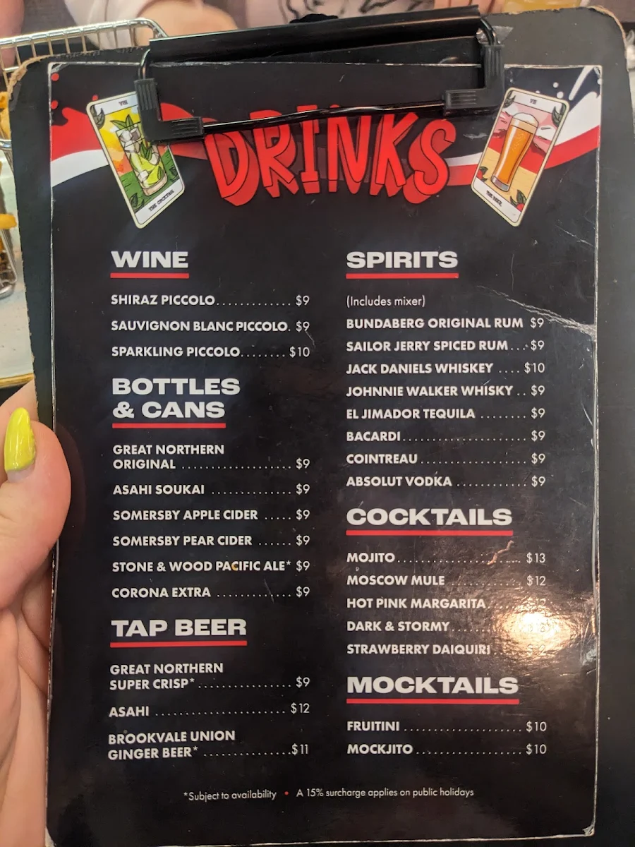 Menu, Burger Urge (Earlville)
