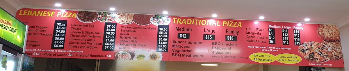 Menu, Doughlicious