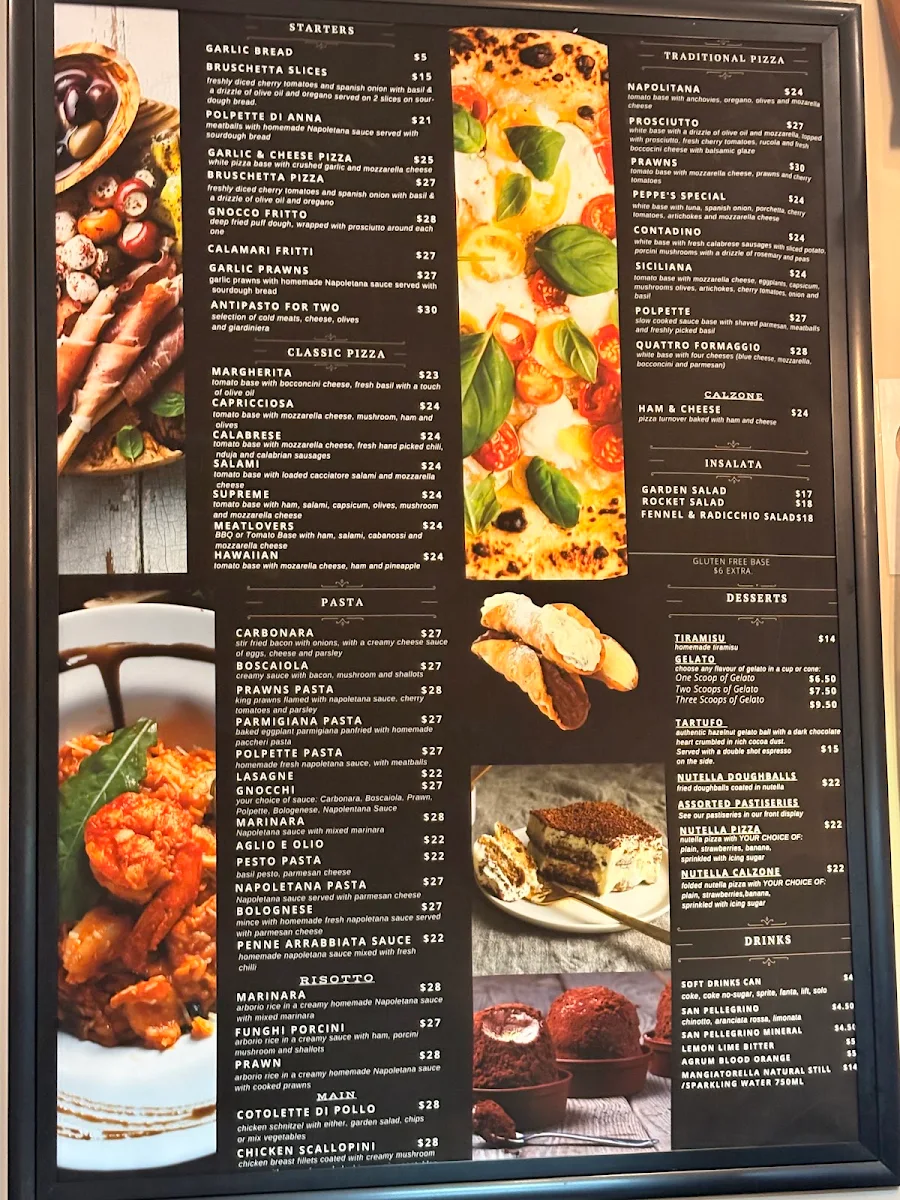 Menu, Lilyfield Pizzeria Rosticceria