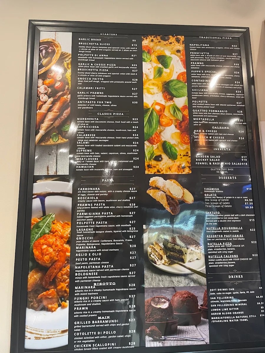 Menu, Lilyfield Pizzeria Rosticceria