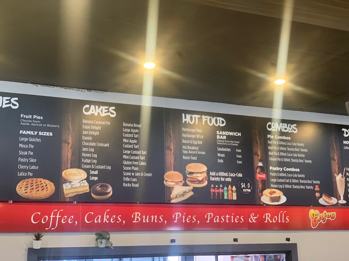 Menu, Enjoy Cafe Bakery