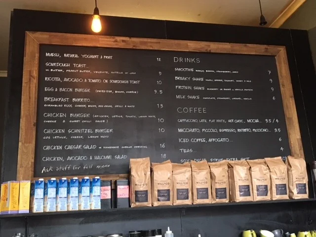 Menu, Jones Street Cafe