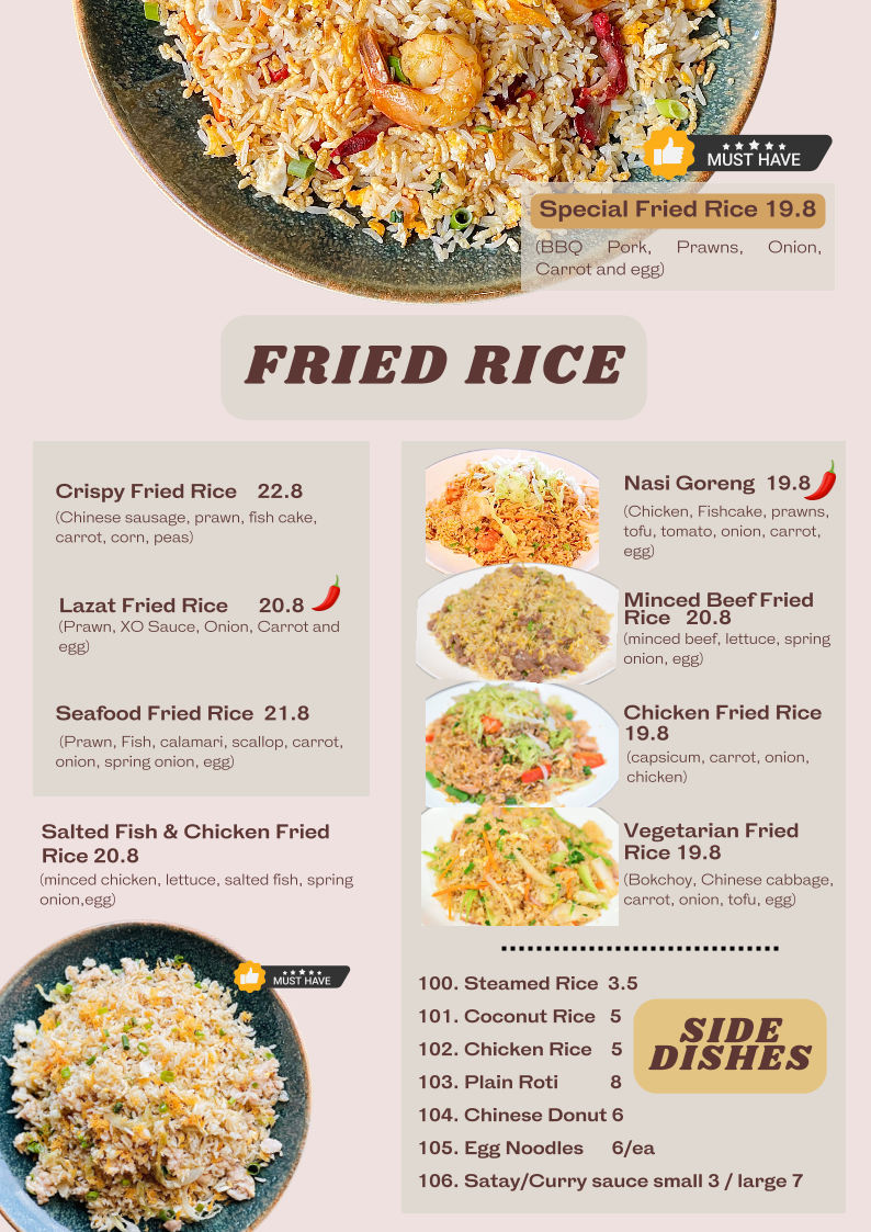 Menu, Lazat