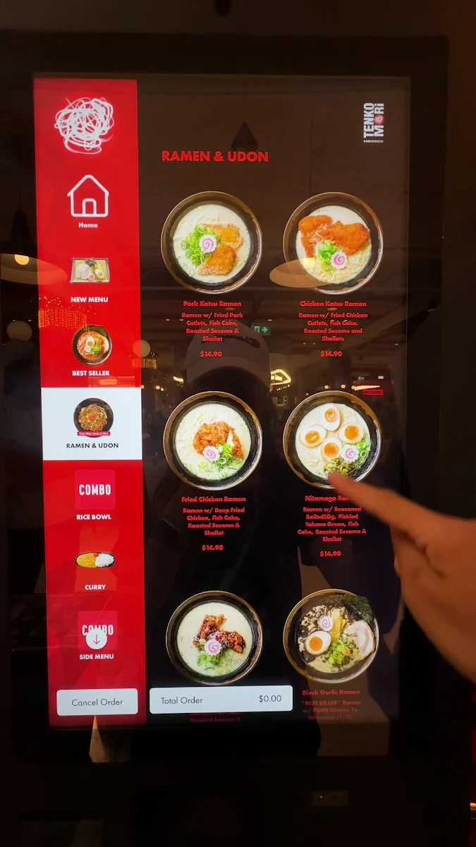 Menu, Tenkomori Chatswood