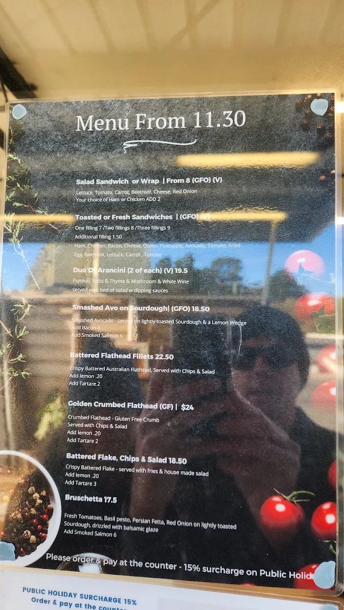 Menu, The River Mouth Cafe