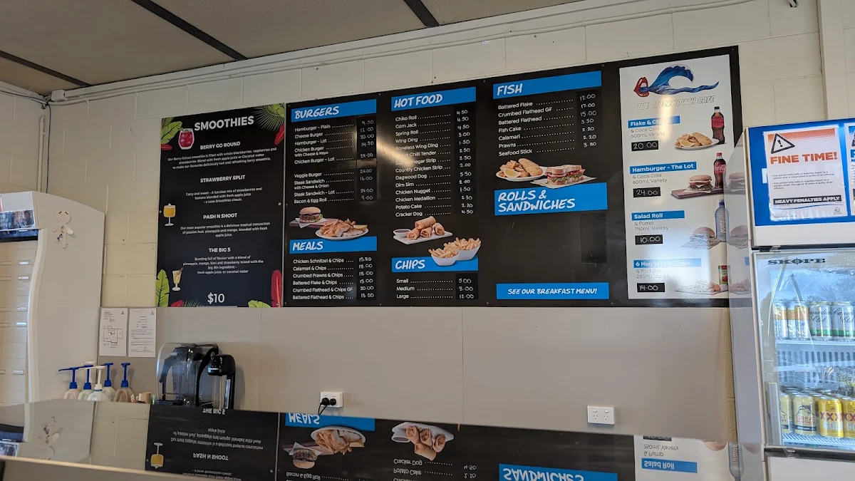 Menu, The River Mouth Cafe