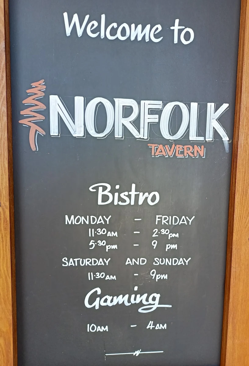 Menu, Norfolk Tavern