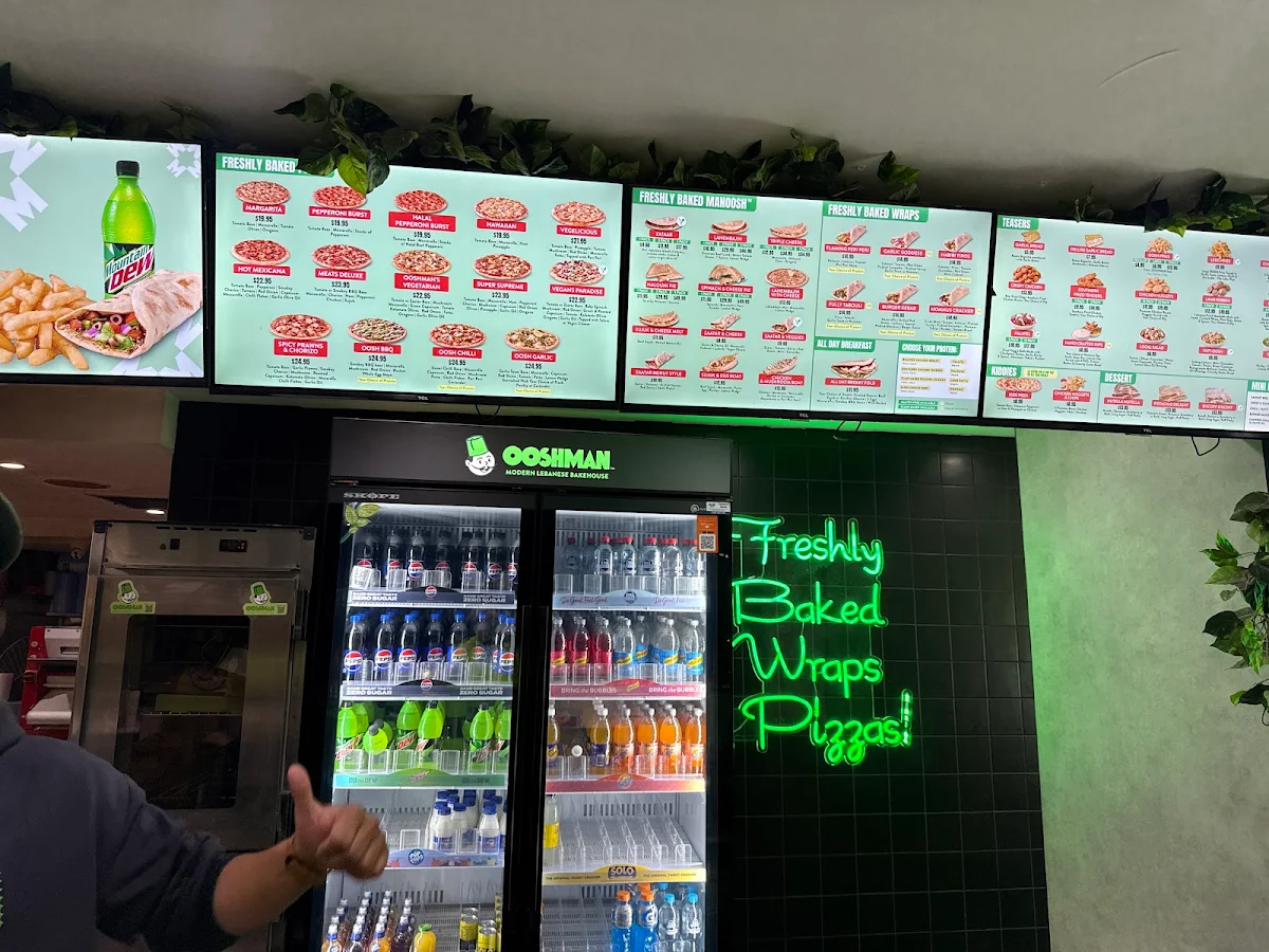 Menu, OOSHMAN Waterloo
