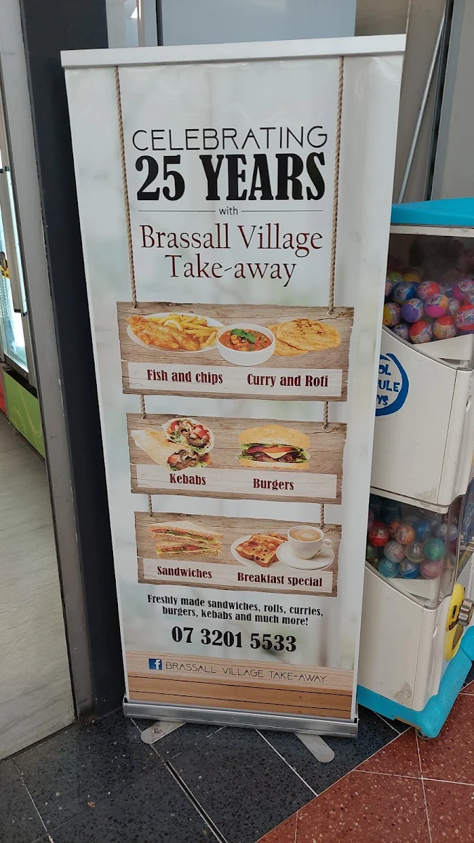 Menu, Over the top kebab kebabs fish & chips (Brassall)