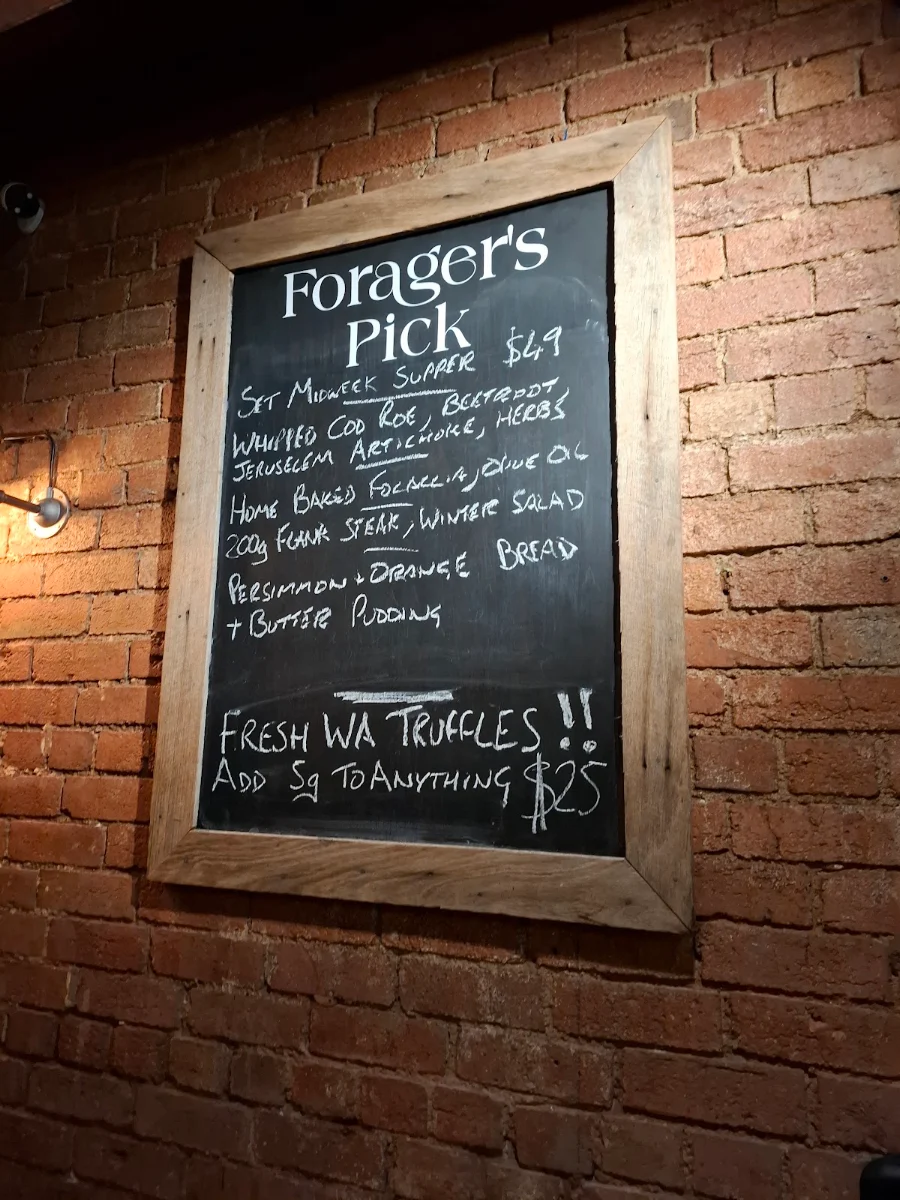 Menu, The Forager’s Fork