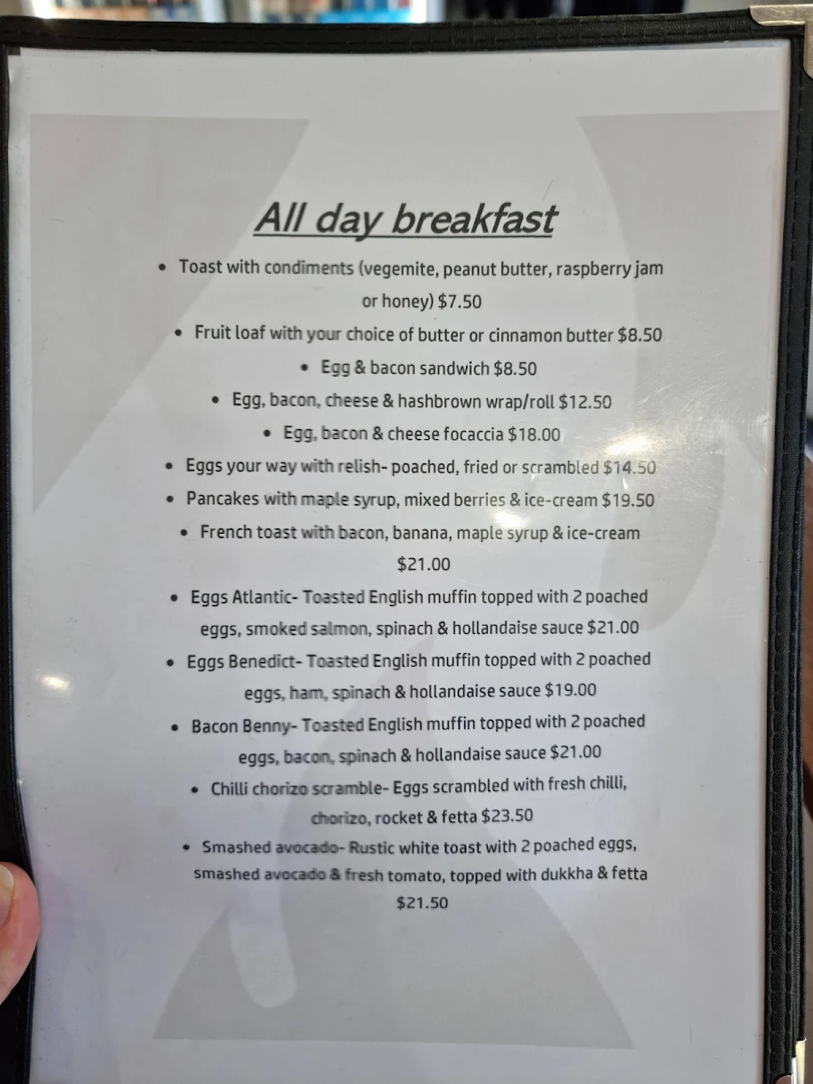 Menu, Phoenix Food & Coffee