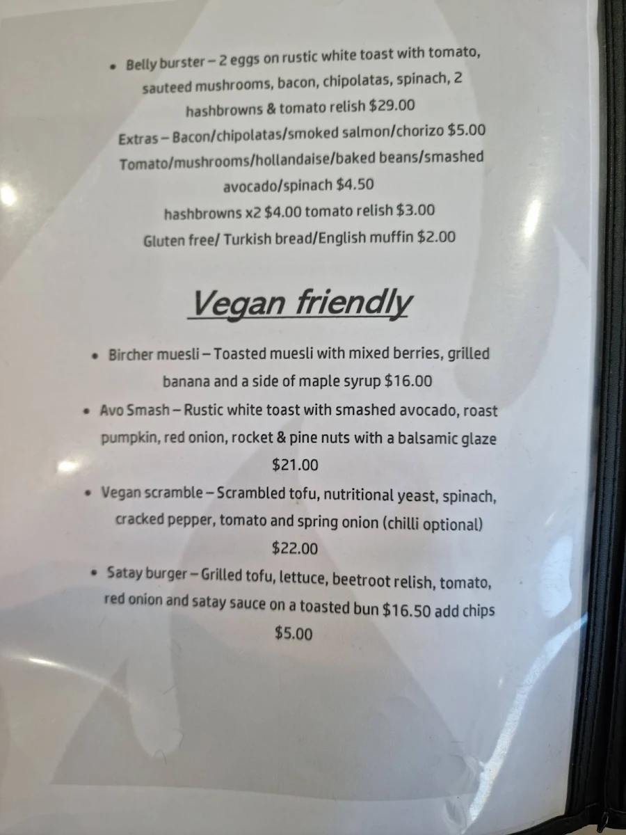 Menu, Phoenix Food & Coffee