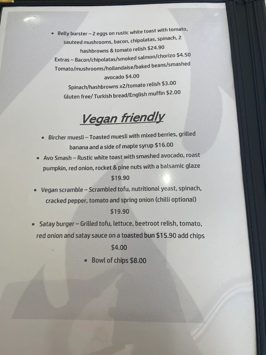 Menu, Phoenix Food & Coffee