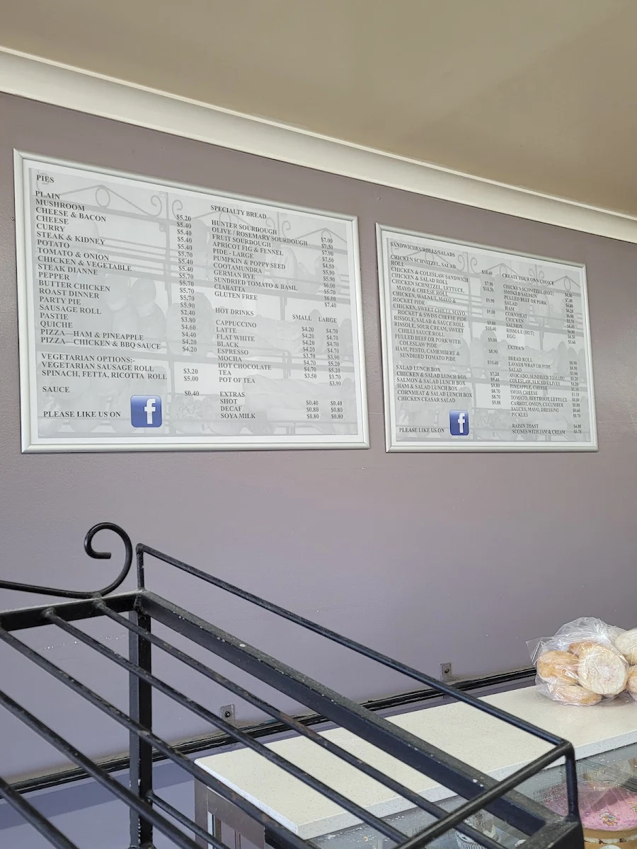 Menu, Bread Basket