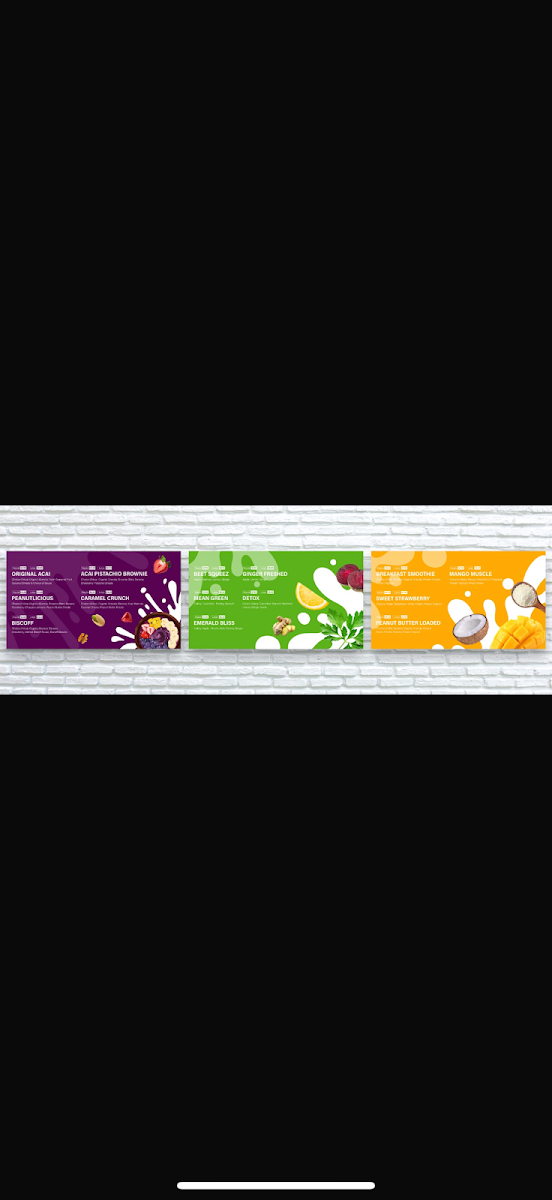 Menu, Ace’licious