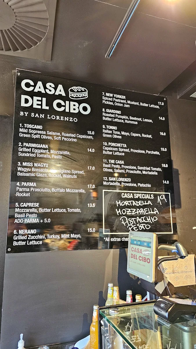 Menu, Casa Del Cibo