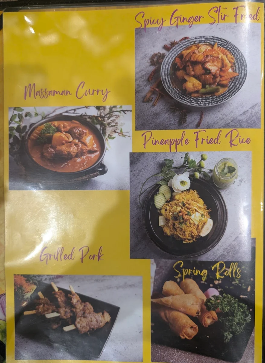 Menu, Thai Korner Pimpama City Centre