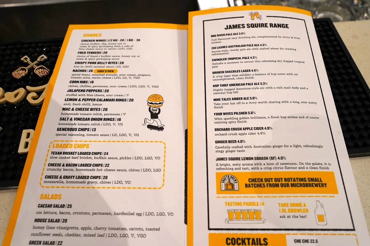 Menu, The Generous Squire