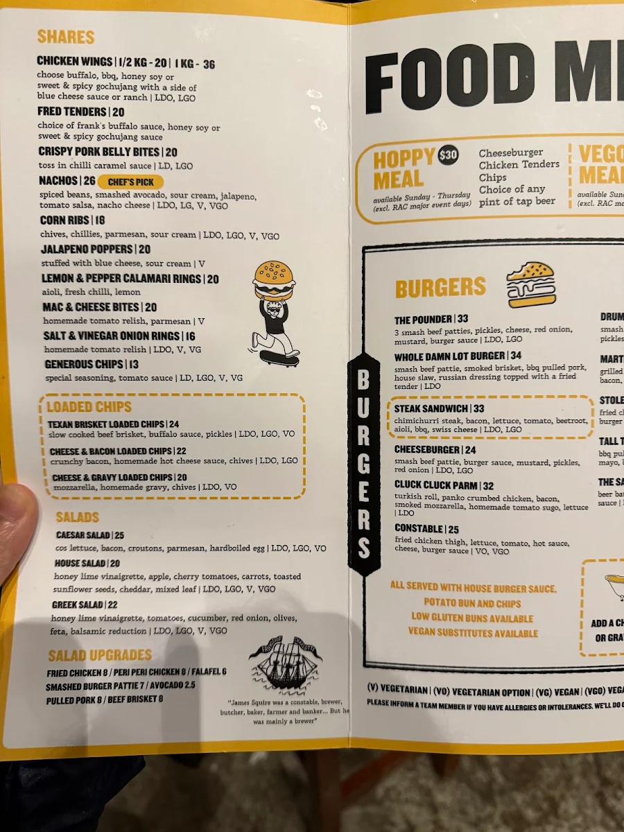 Menu, The Generous Squire