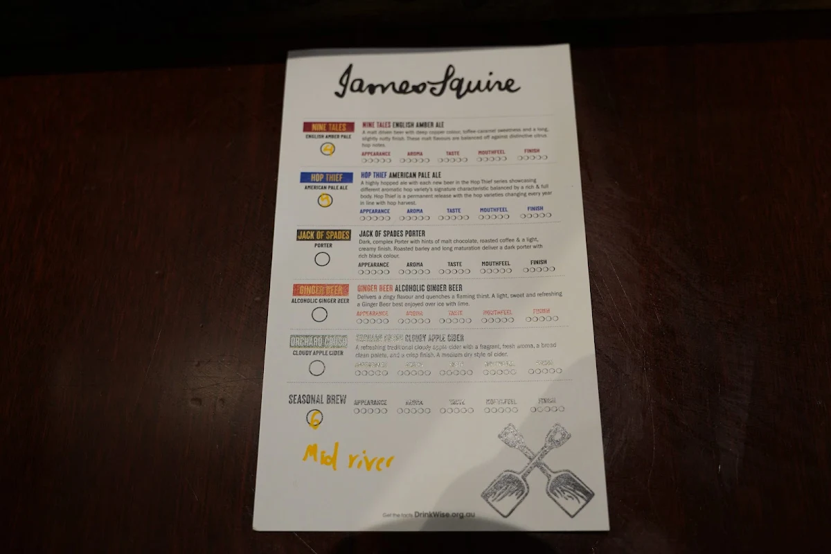Menu, The Generous Squire