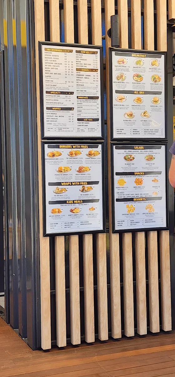 Menu, Piccolo Me Bankstown Airport