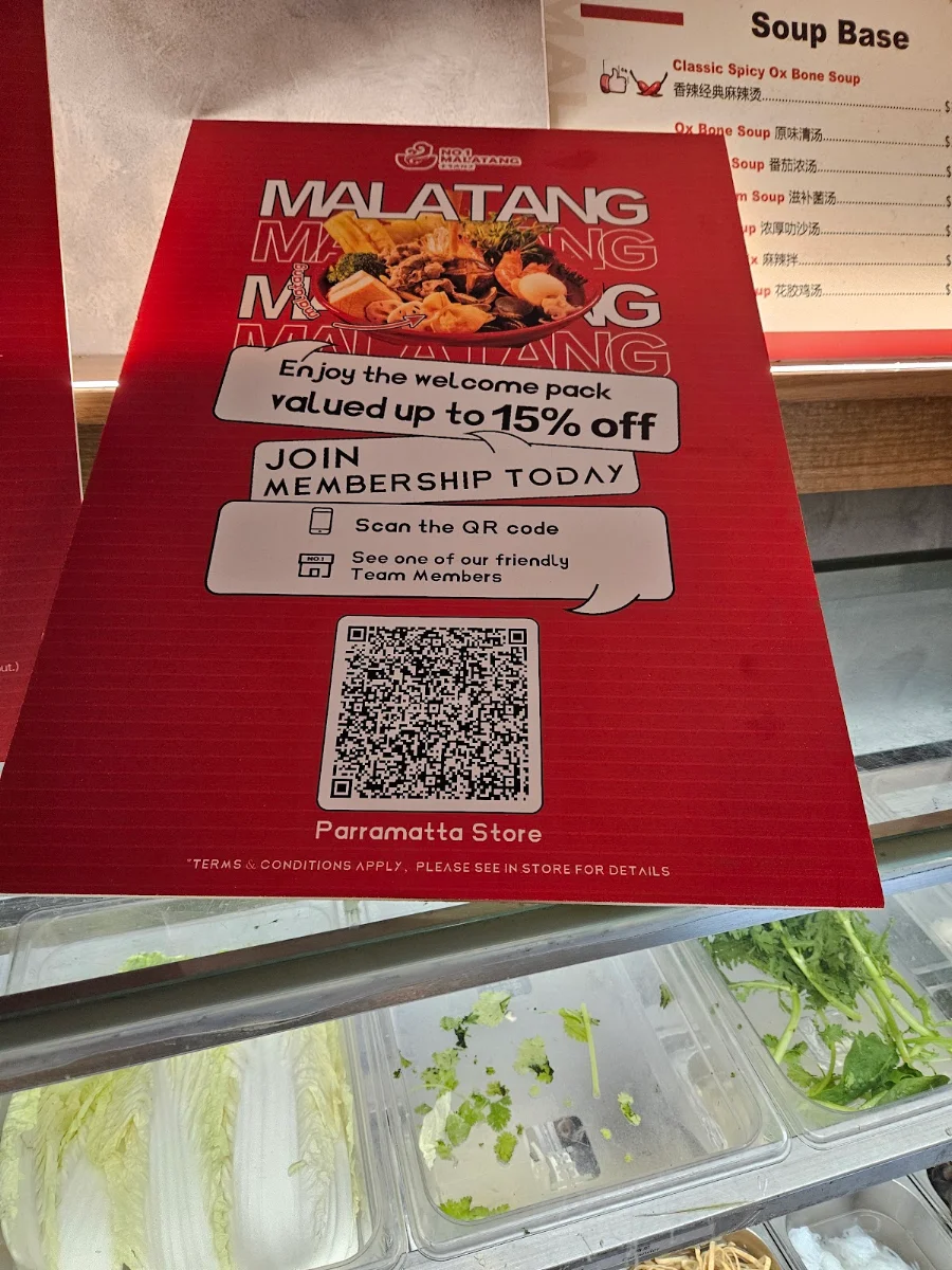Menu, No.1 Malatang - Parramatta