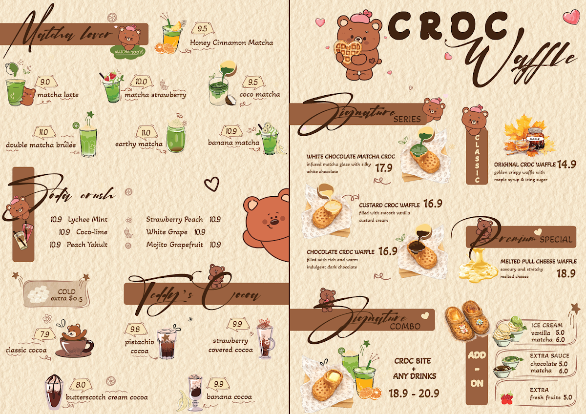 Menu, Teddy & Co