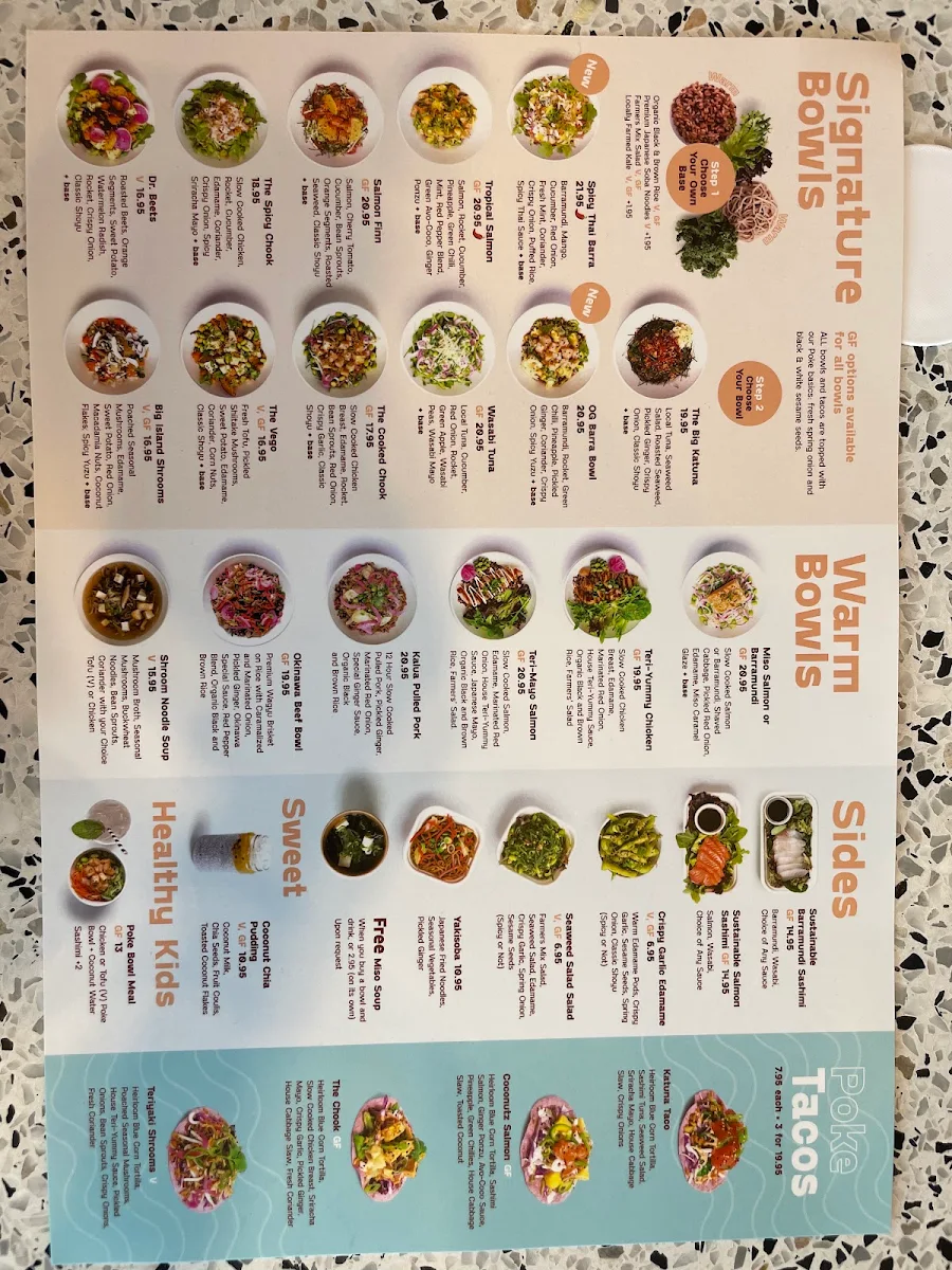Menu, FINN POKE NEWCASTLE
