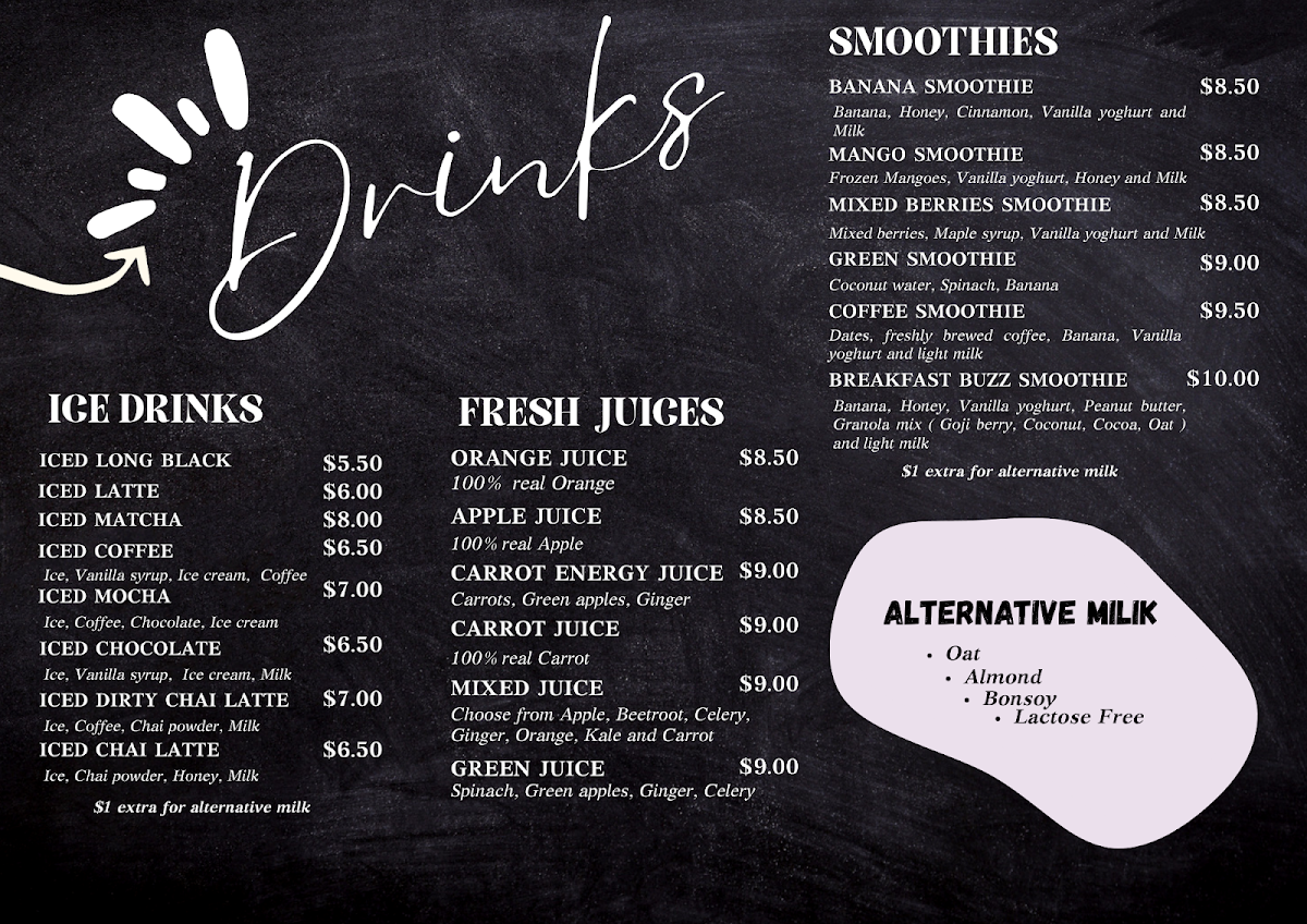 Menu, The Orange Door Cafe