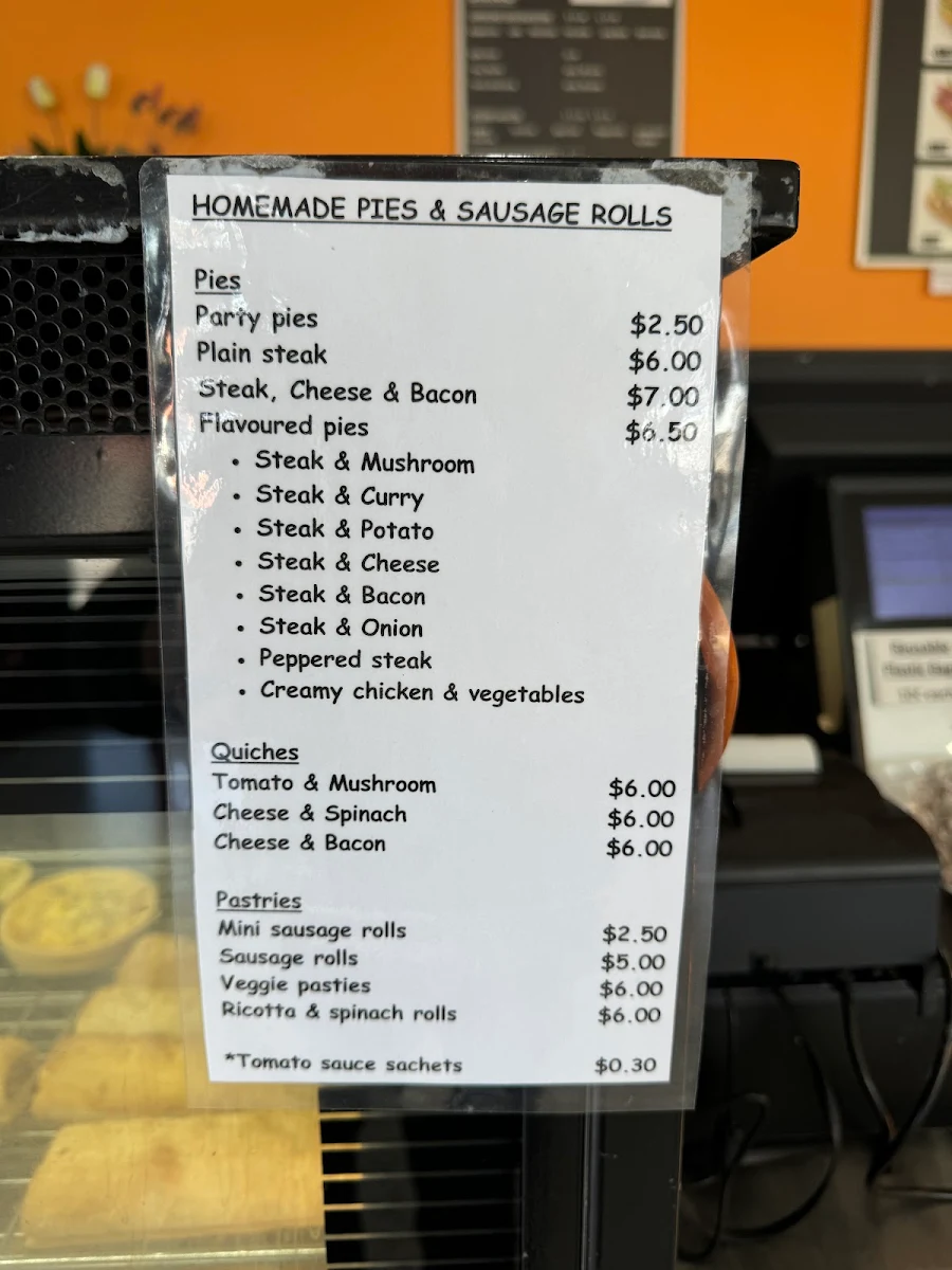 Menu, Millhouse Bakery Cafe