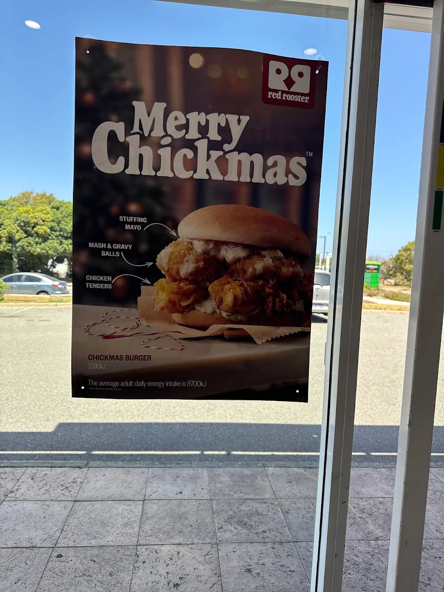 Menu, Red Rooster Halls Head