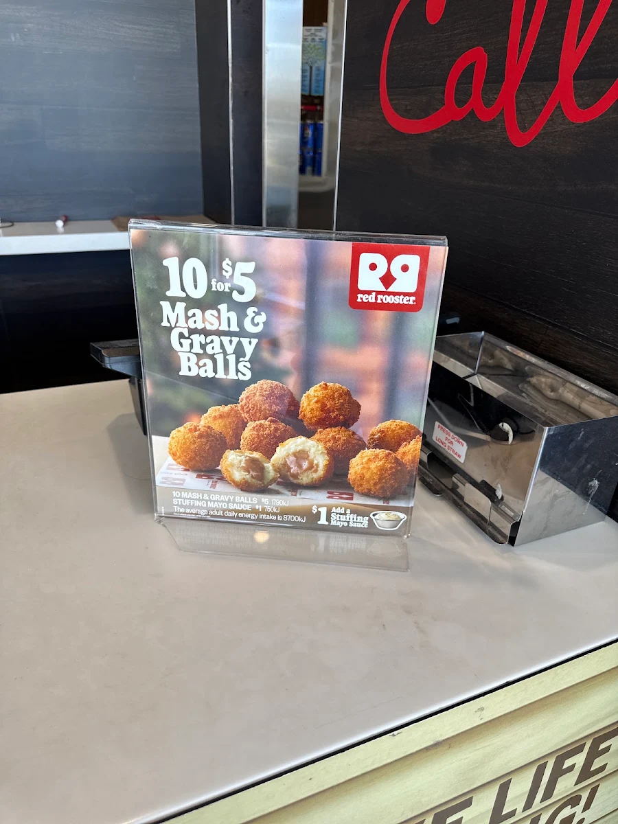 Menu, Red Rooster Halls Head