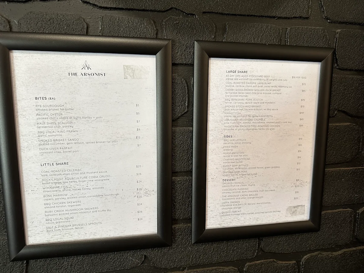 Menu, The Arsonist