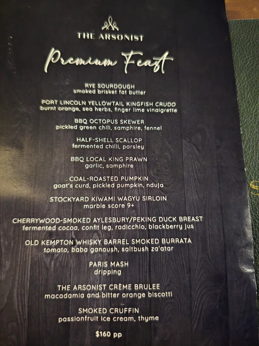 Menu, The Arsonist