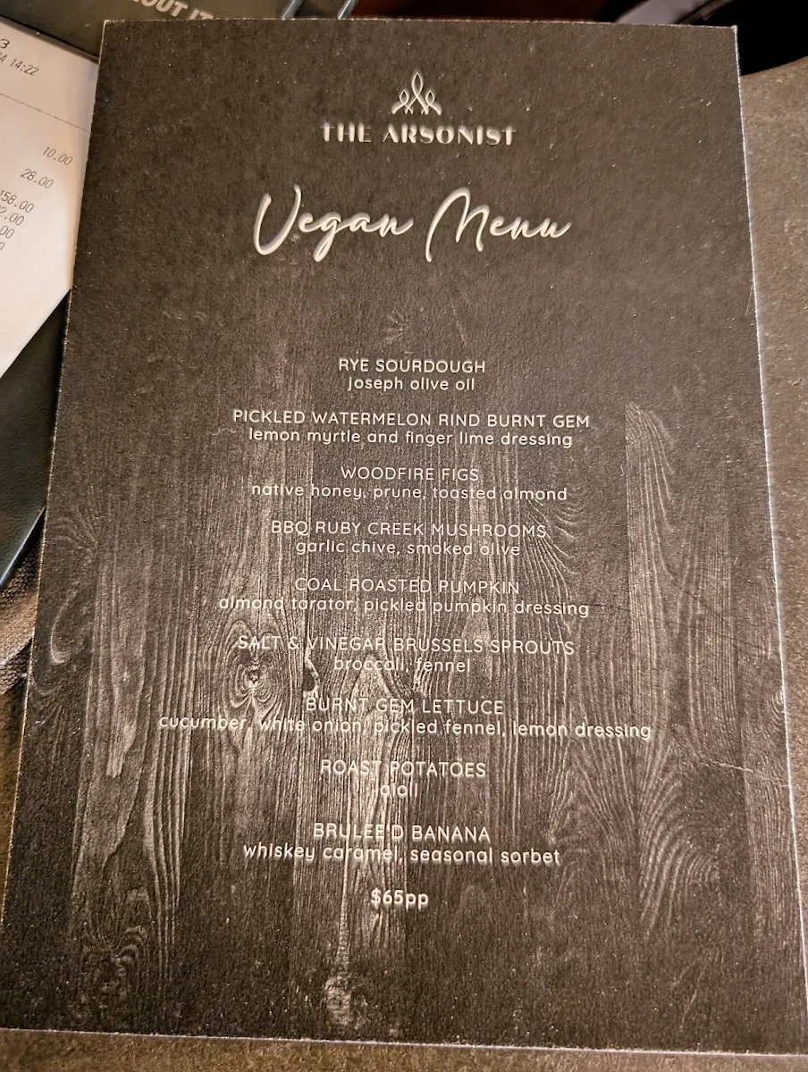 Menu, The Arsonist