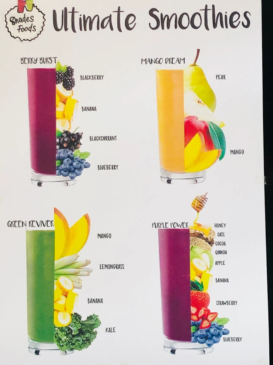Menu, Shades Foods ( ශ්‍රී ලාංකීය රස පදම )