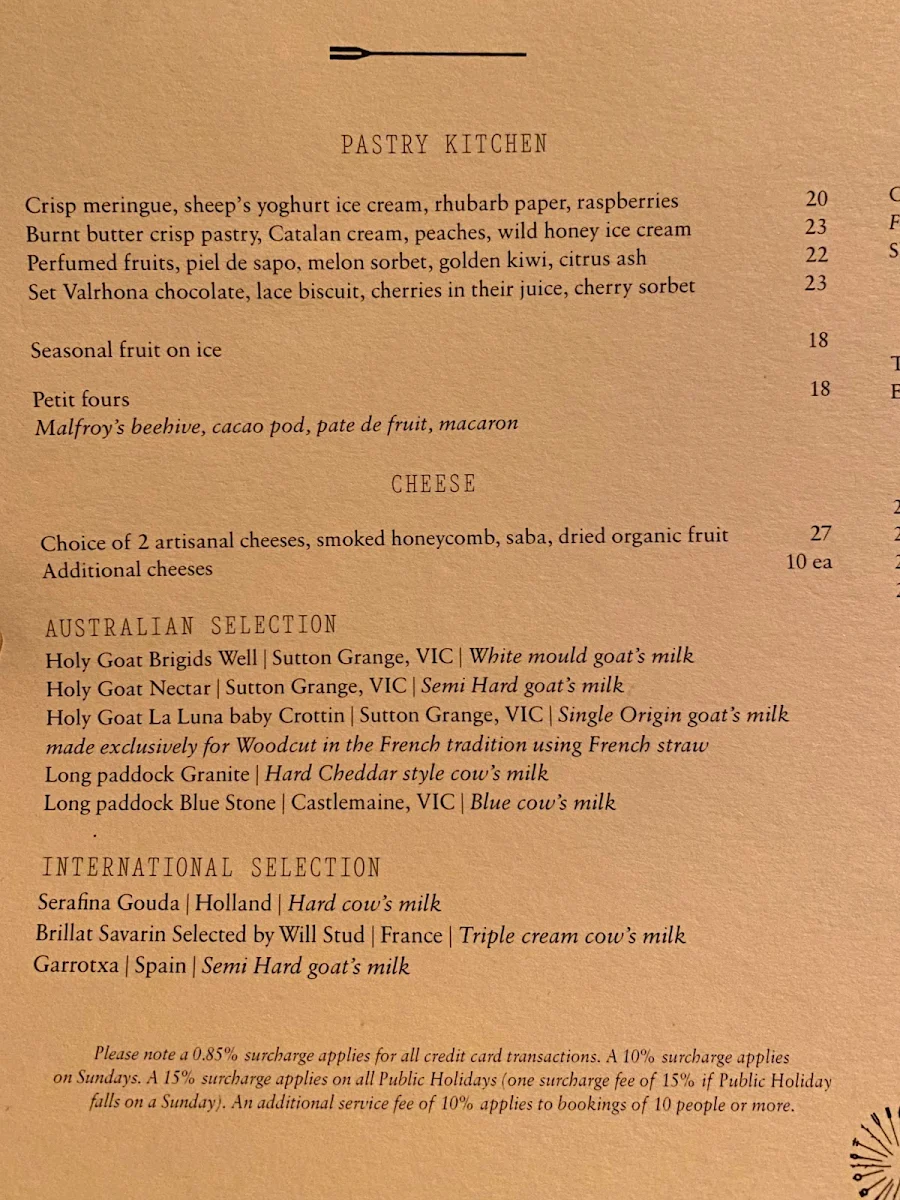 Menu, Woodcut